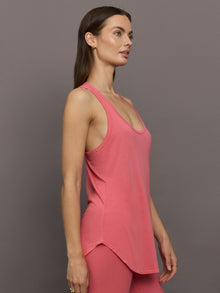 Long RacerBack Tank | Rosewood