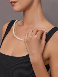 Pearl Necklace Sweater Tank | Black