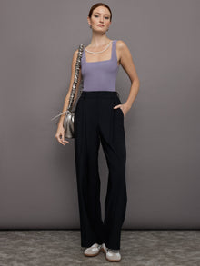 Pearl Necklace Sweater Tank | Lavender Grey