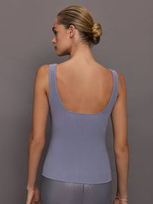 Carbon38 | Pearl Necklace Sweater Tank | Lavender Grey