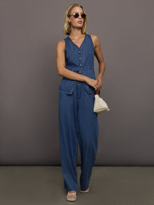 Chambray Pant | Medium Wash
