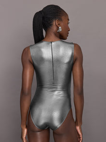 Liquid Metallic Bodysuit | Metallic Silver