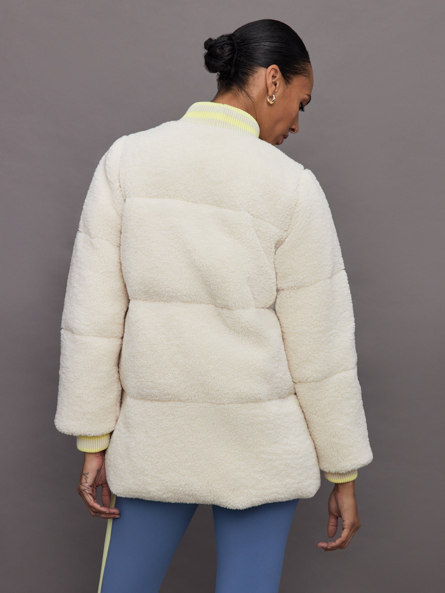 Sherpa Puffer Jacket | Natural Sherpa