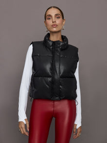 Quilted Puffer Vest | Black