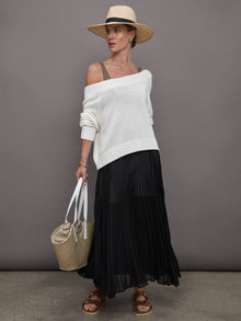 Slouchy Knit Sweater | Off White