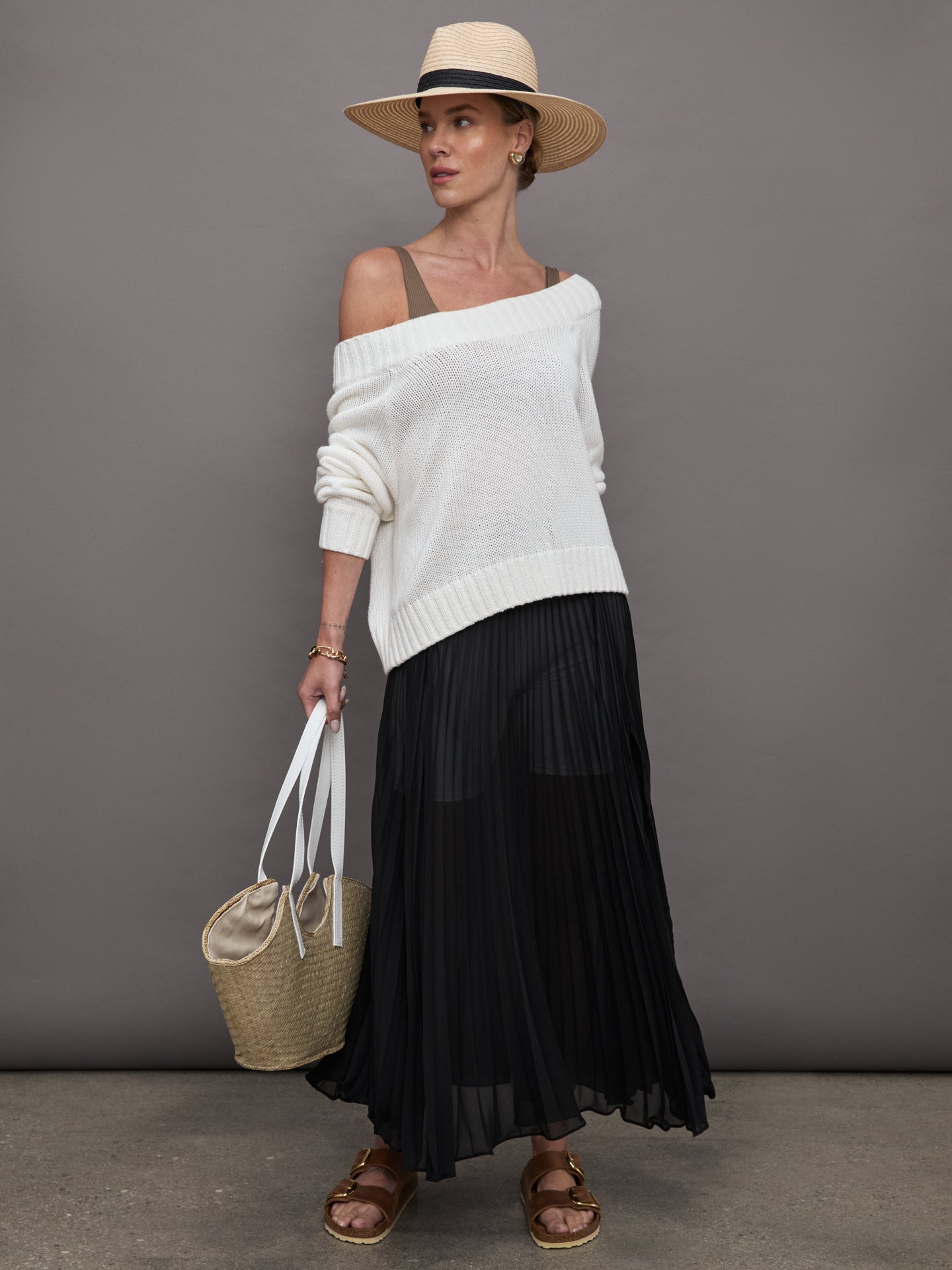 Slouchy Knit Sweater | Off White