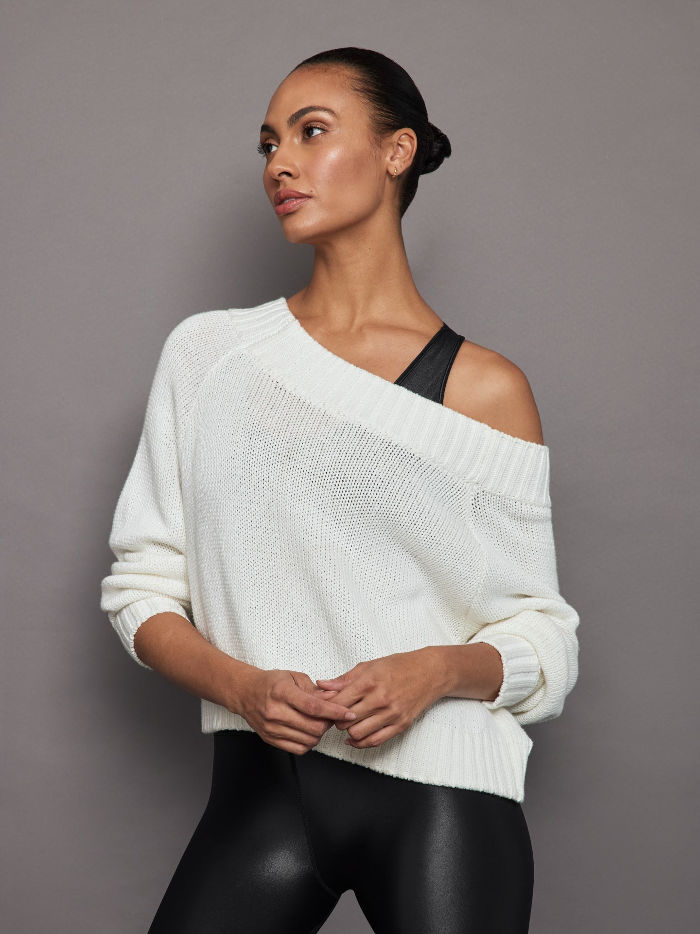 Slouchy Knit Sweater | Off White