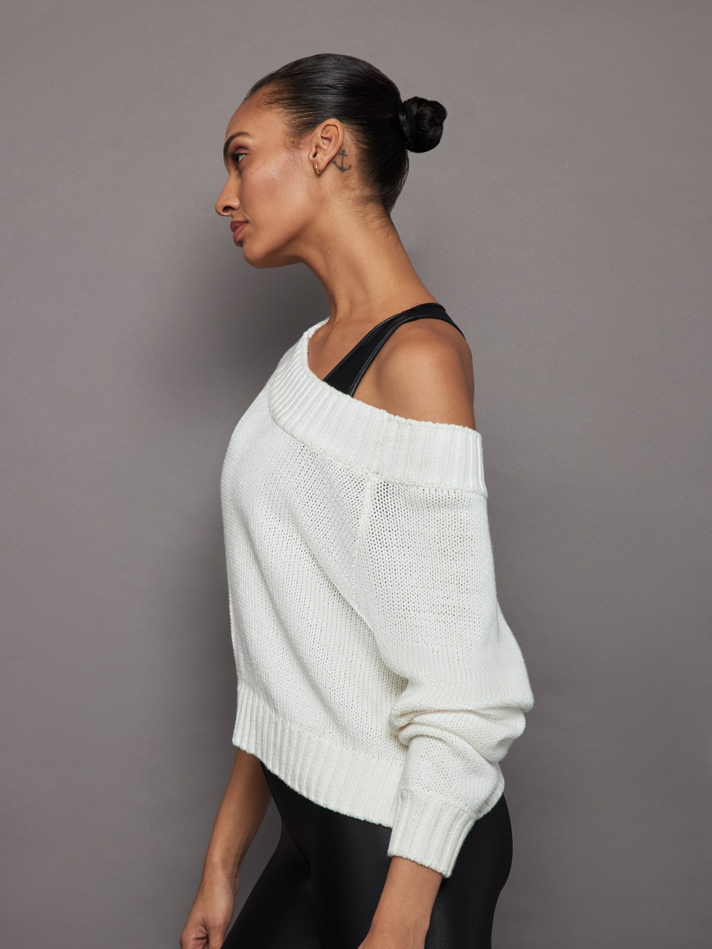 Slouchy Knit Sweater | Off White