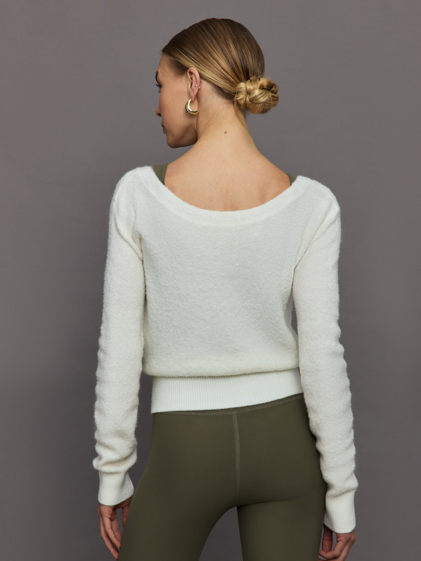 Reversible Boucle Sweater | Off White