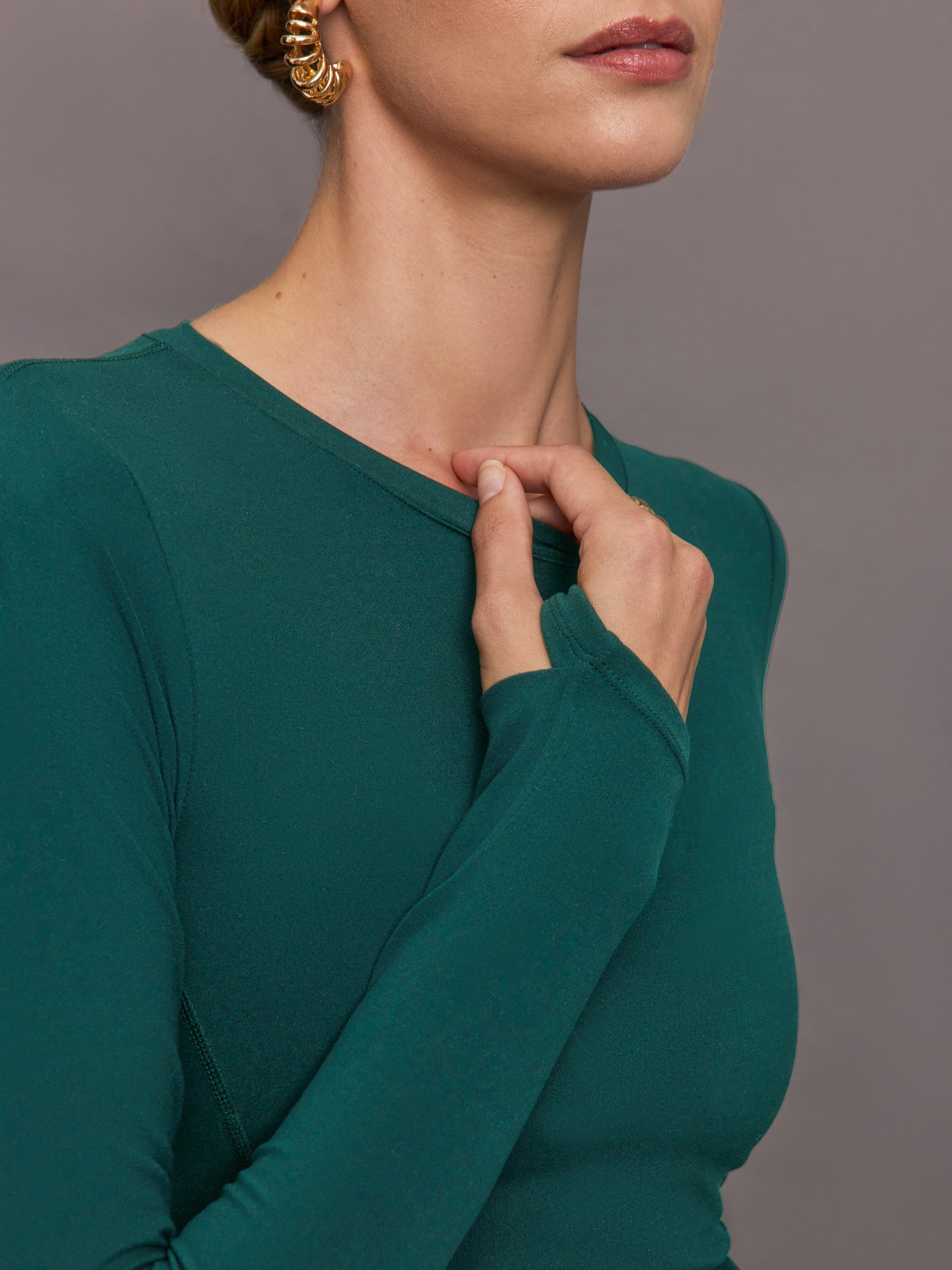 Long Sleeve Crew Neck in Melt | Ponderosa Pine