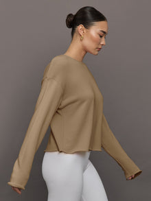 Crew Neck Sweatshirt in French Terry | Chinchilla