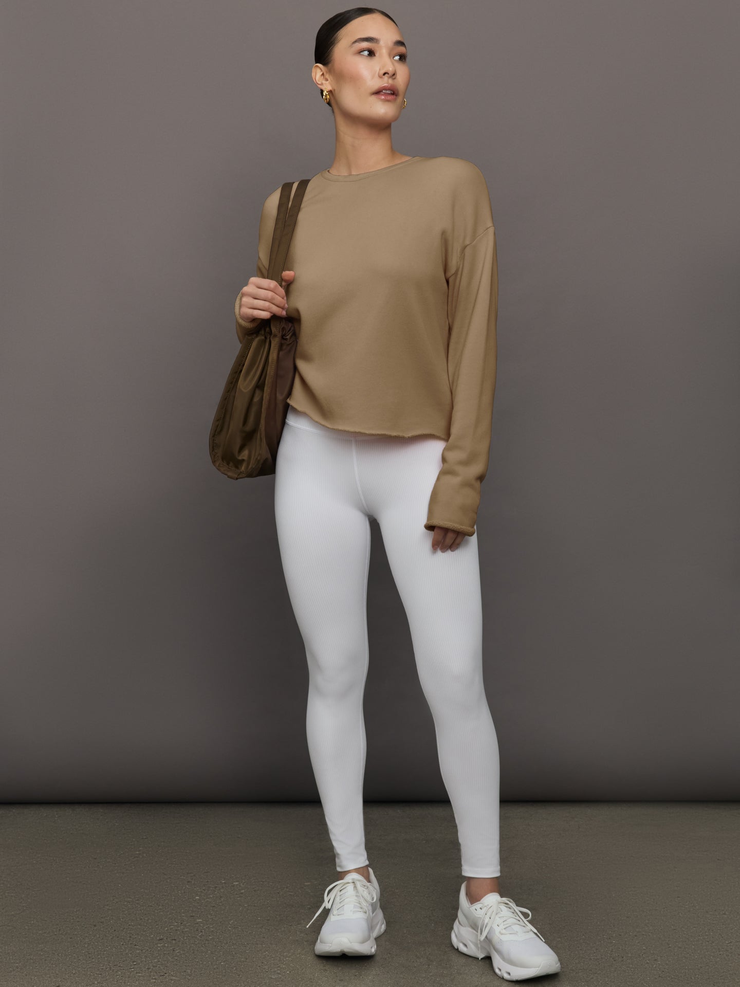 Crew Neck Sweatshirt in French Terry | Chinchilla