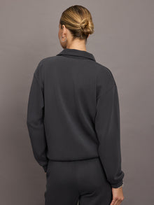 Logo Sweatshirt in Modal Luxe | Faded Black