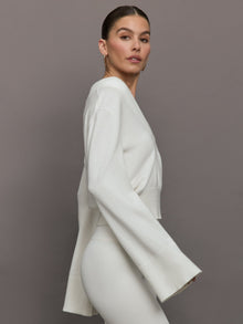Bell Sleeve Off Shoulder Sweater | Cloud Dancer