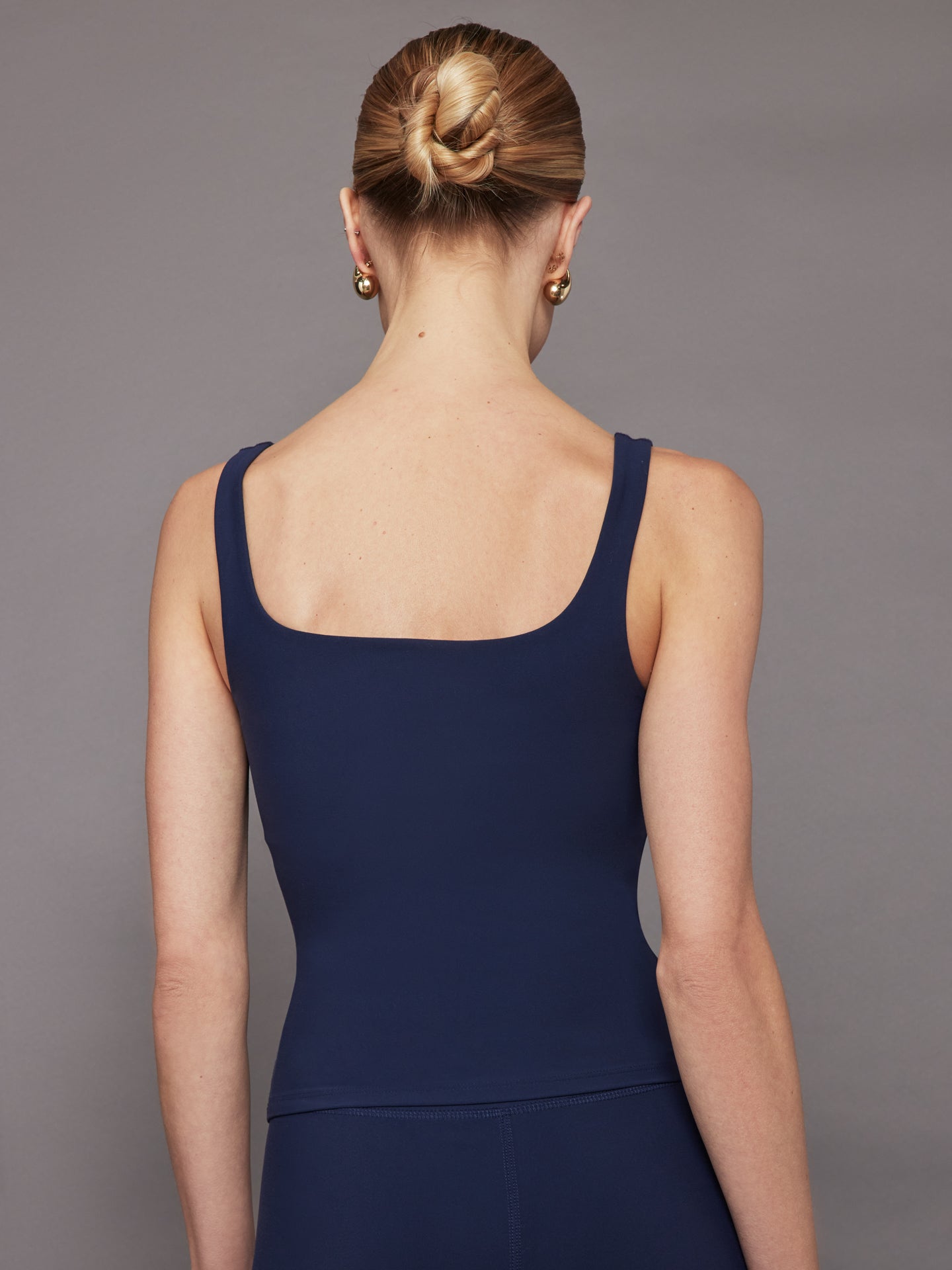 Wide Scoop Bra Tank in Melt | Navy Blazer
