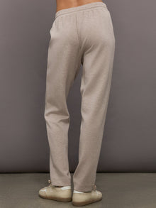 Tapered Leg Jogger in Interlock | Taupe Heather