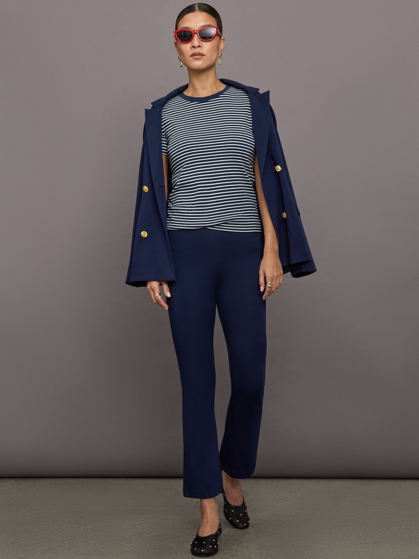 Kick Flare Pant in Scuba | Navy