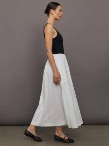Linen and Melt Dress | Black/White