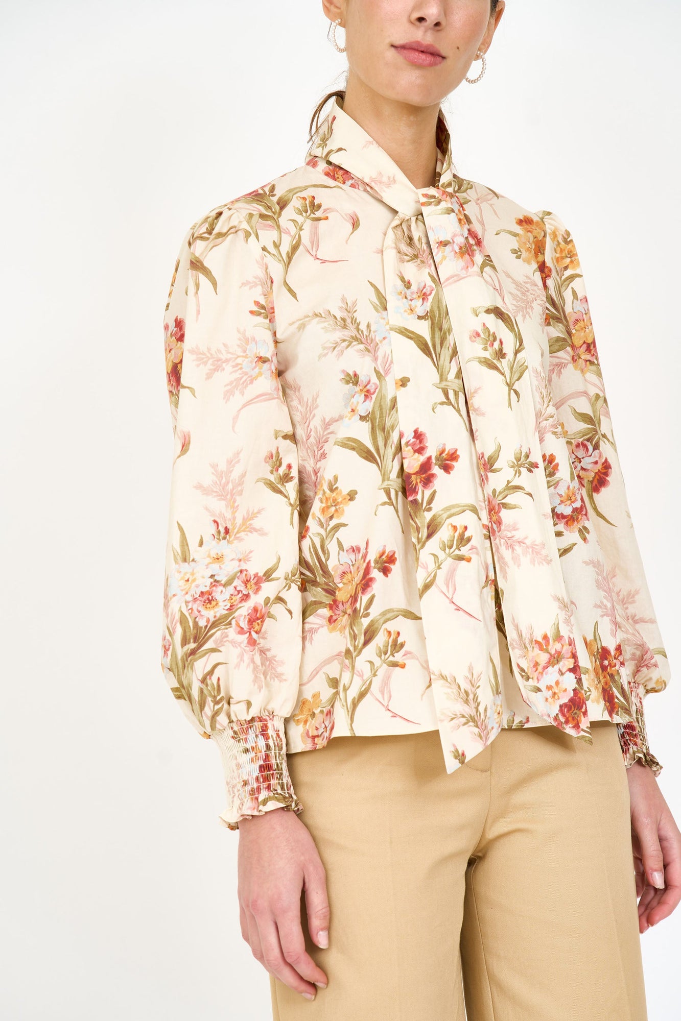 Georgie Blouse | Ivory Brocade