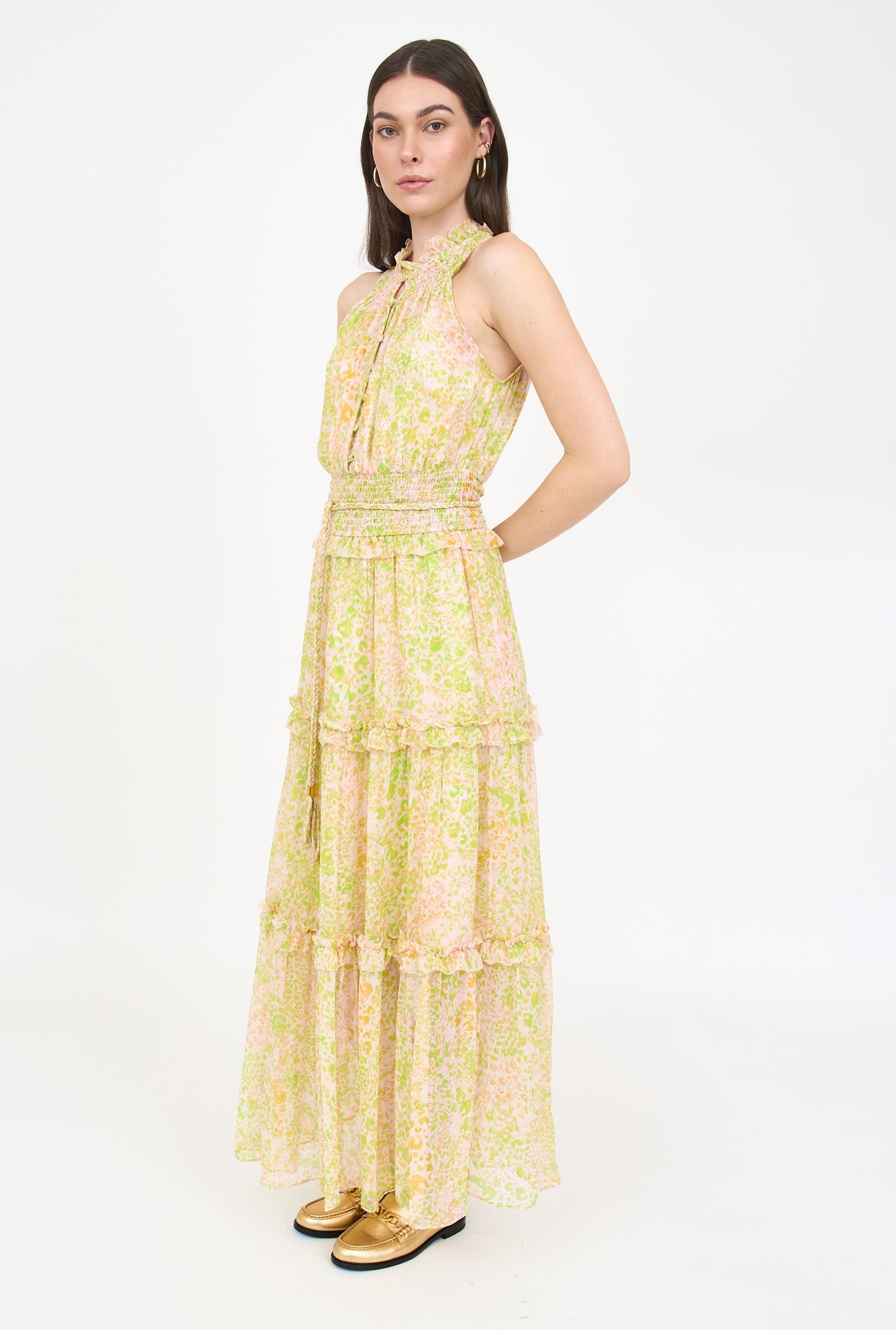 Amanda Dress | Lime Leopard