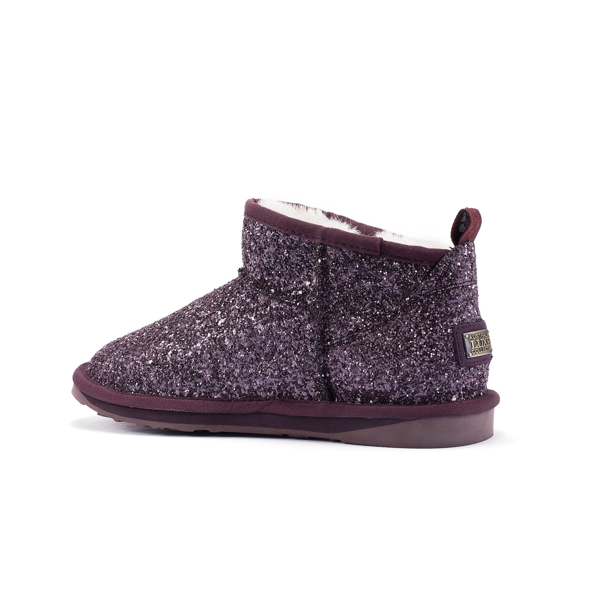 COSY ULTRA SHORT GLITTER PLUM - Australia Luxe Collective