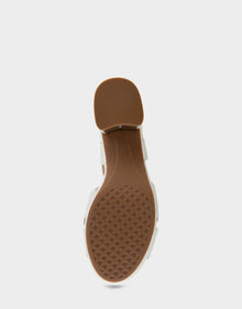 Cosmos Sandal | Silver Metallic Textured Faux Leather