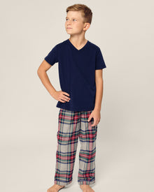Kid's Brushed Cotton Pajama Pant in Westminster Tartan in Westminster Tartan#Color_Westminster Tartan