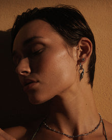 The Seashell Charm Hoops | Cubic Zirconia | Silver
