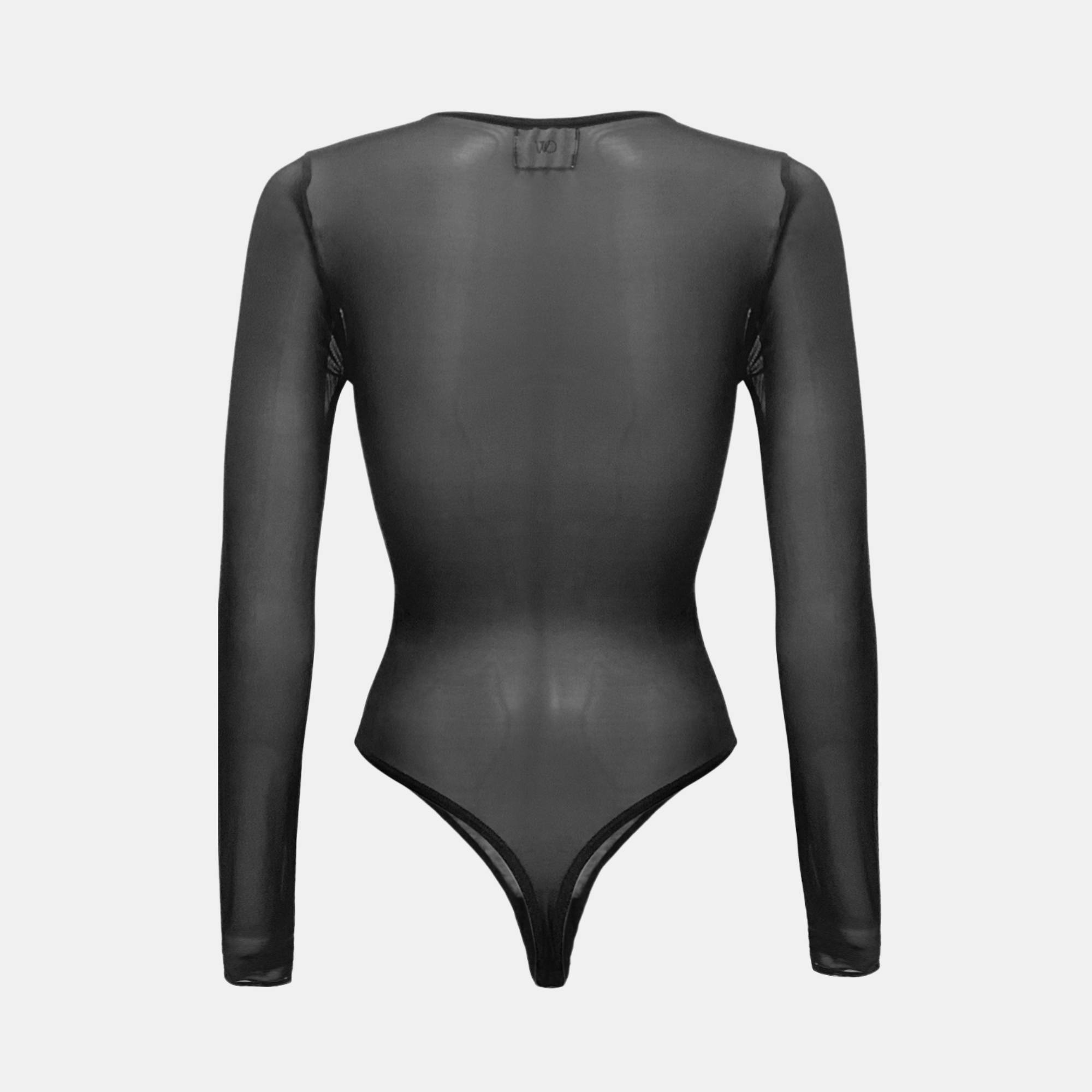 OW Collection CROC Mesh Bodysuit Bodysuit 121 - Black