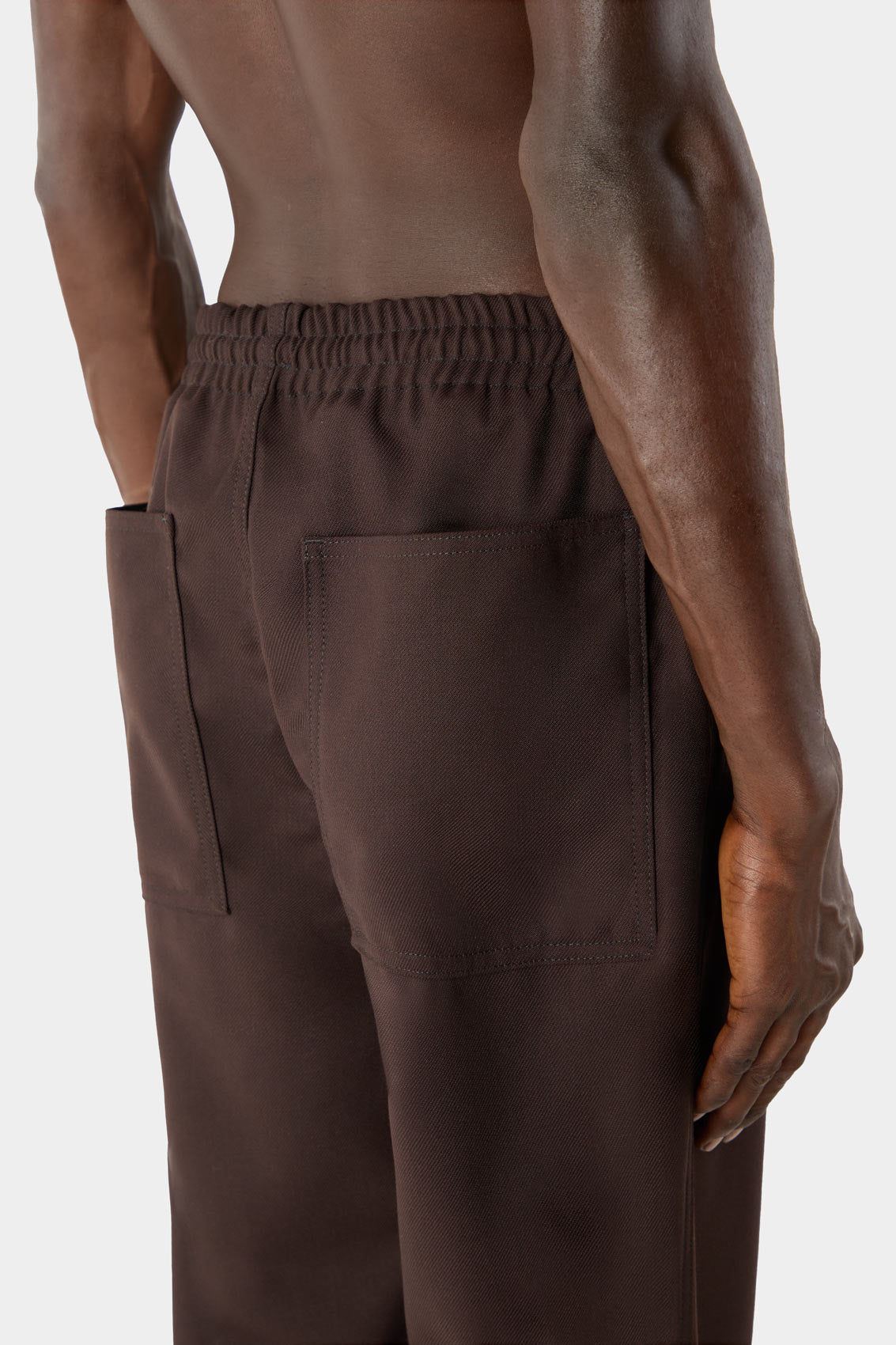 Elastic Pants | Men | Brown