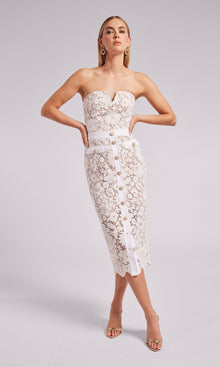 Caroline Lace Bustier | White