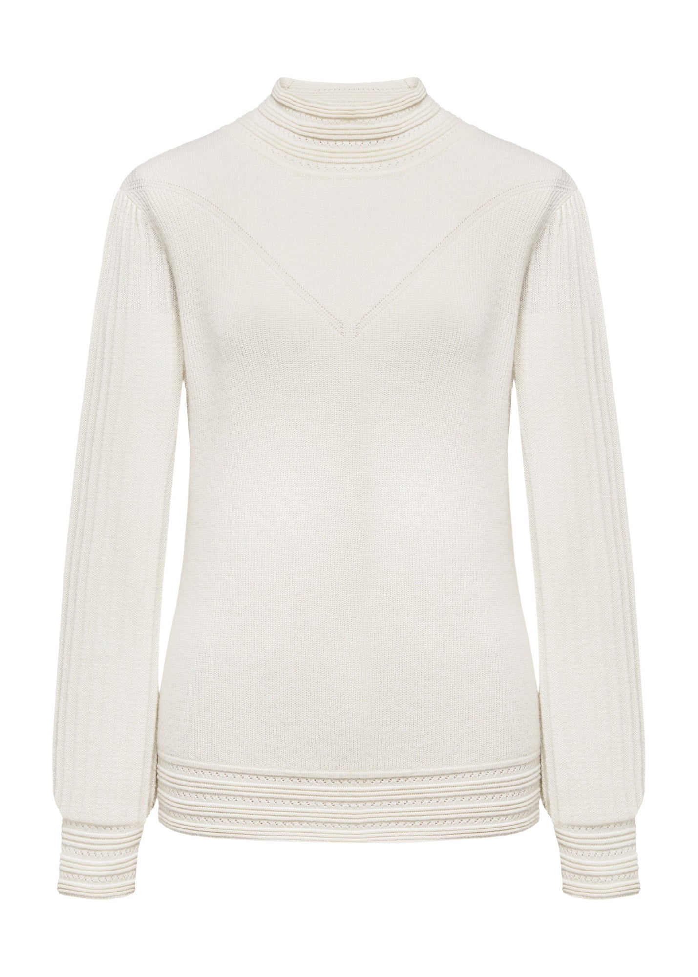 Cashmere Knit Top | White