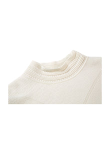 Cashmere Knit Top | White