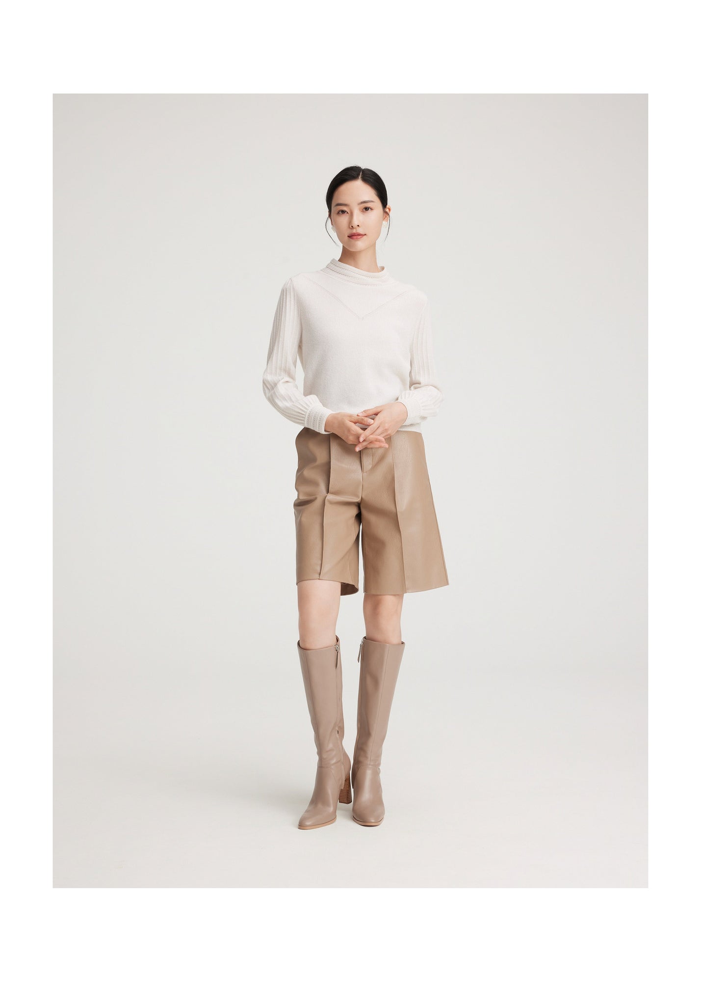 Cashmere Knit Top | White