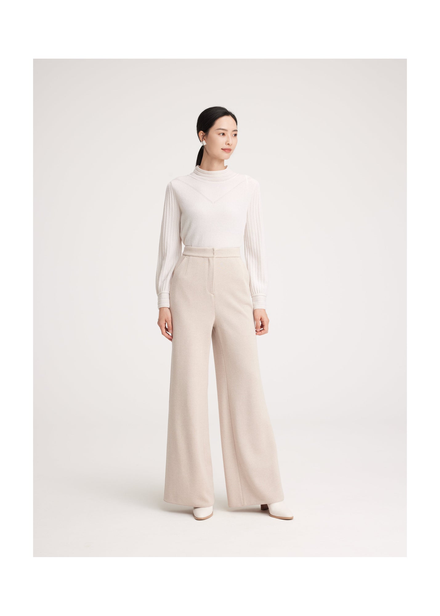 Cashmere Knit Top | White