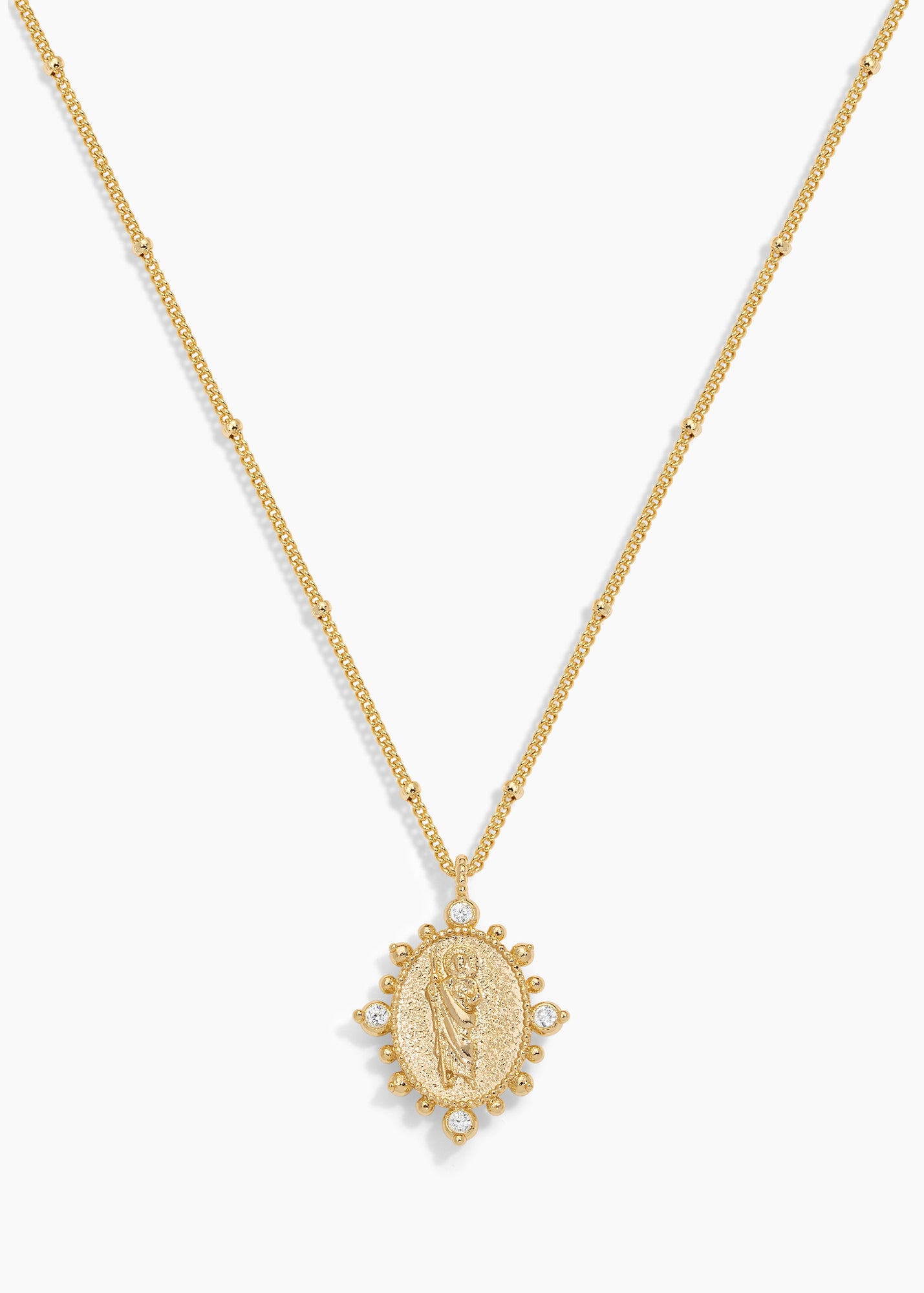 Chapel Necklace | Clear Crystal | 14K Gold Plated