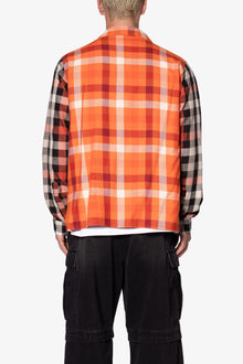 Checked Snap Front Shirt | Orange x Black