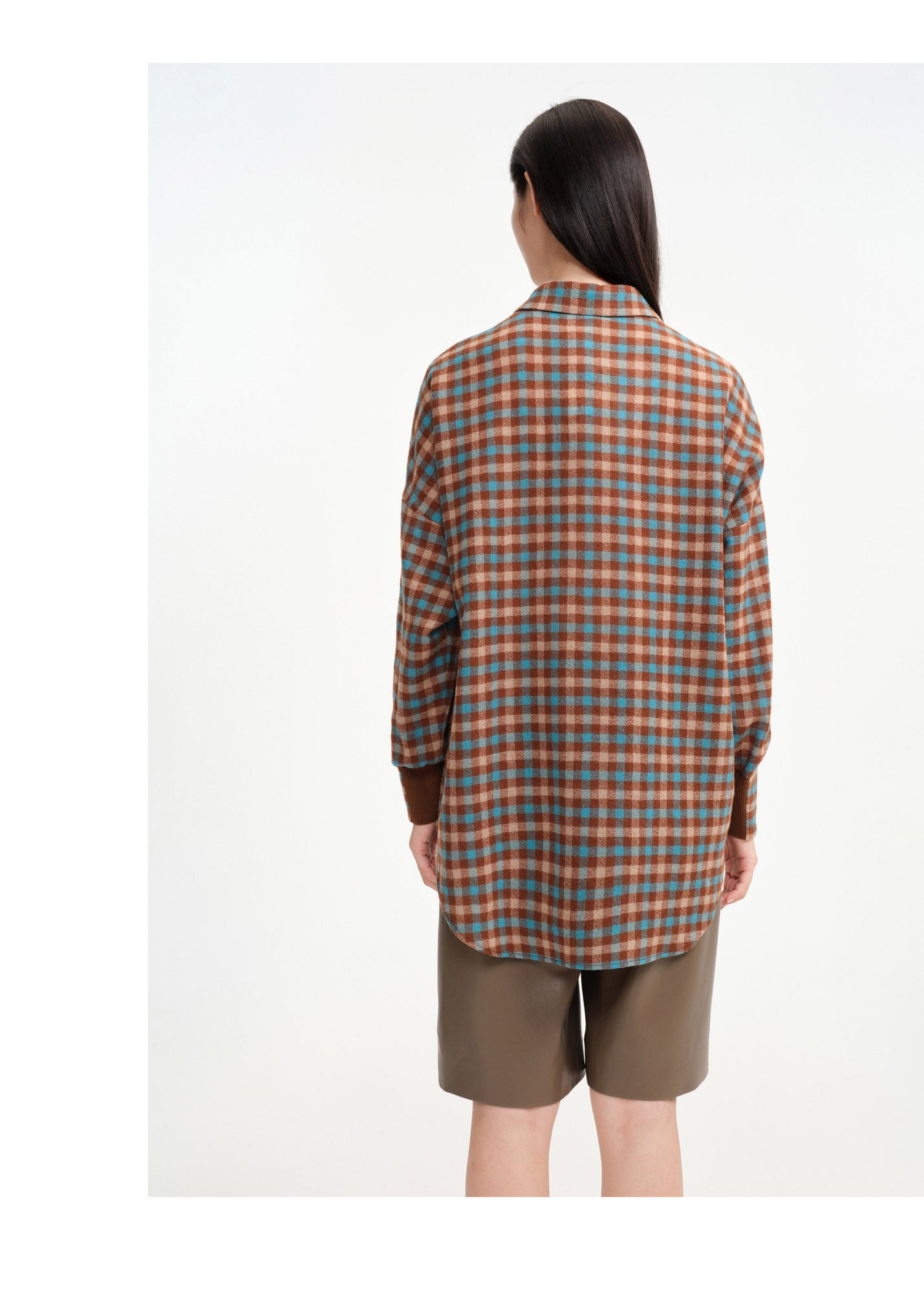 Checked Shirt | Turquoise/Brown