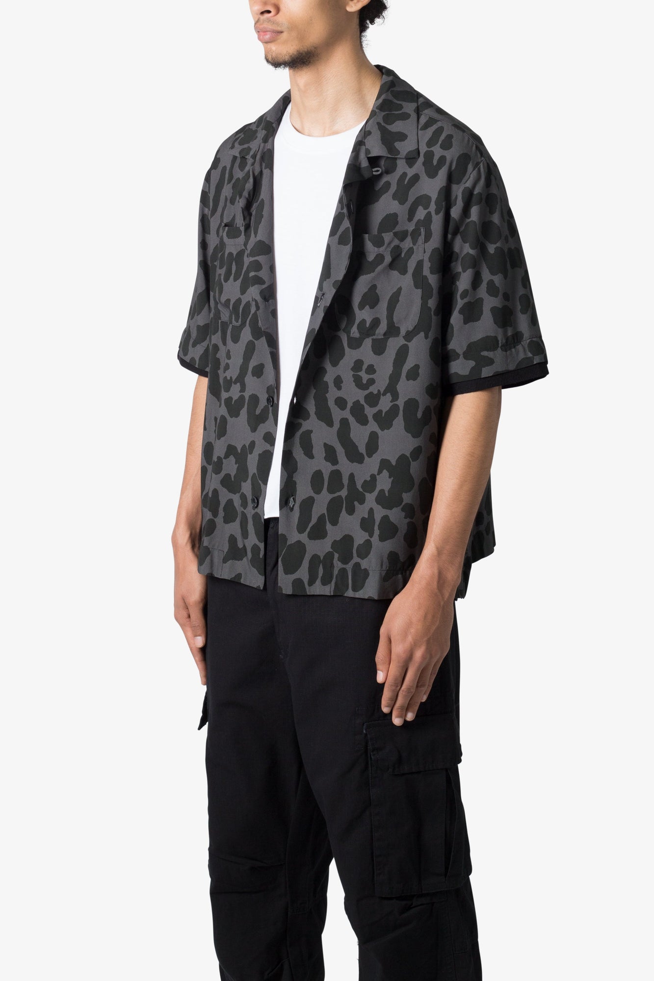 Cheetah Cargo Shirt | Black x Grey