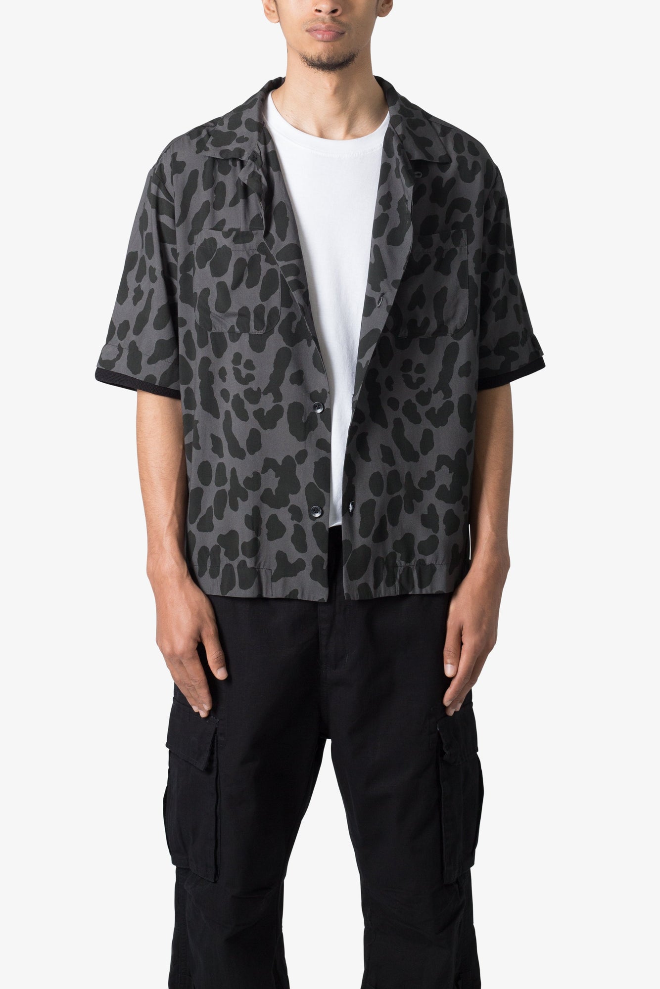 Cheetah Cargo Shirt | Black x Grey