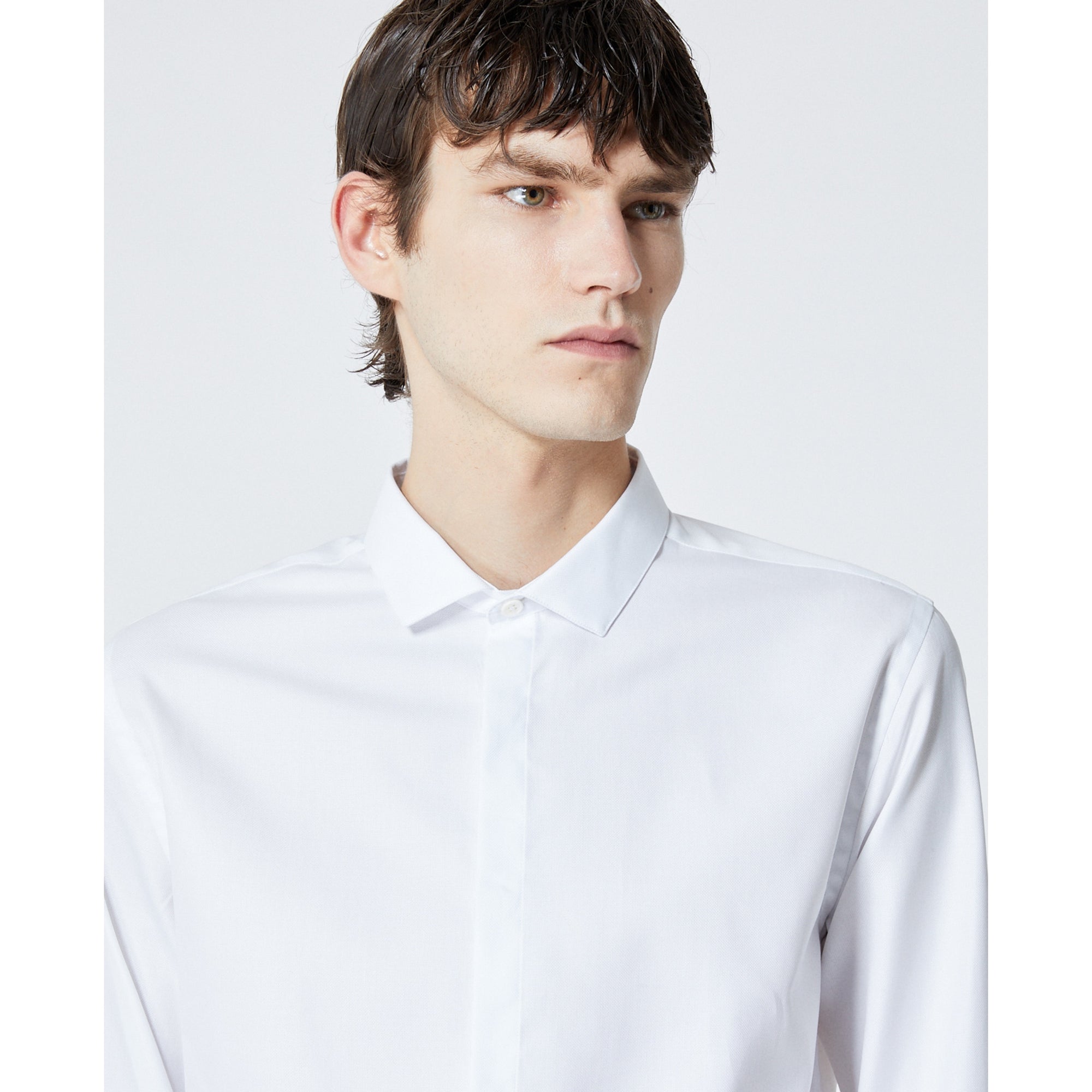 Chic Shirt In Cotton W/Cutaway Collar | Men | White