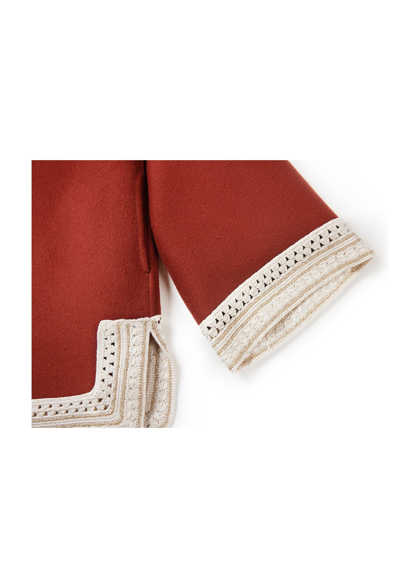 Chinese-style Wool Jacket | Claret