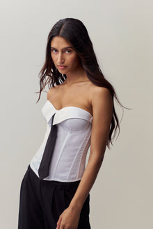 Womens | Chrys Corset | White/Black