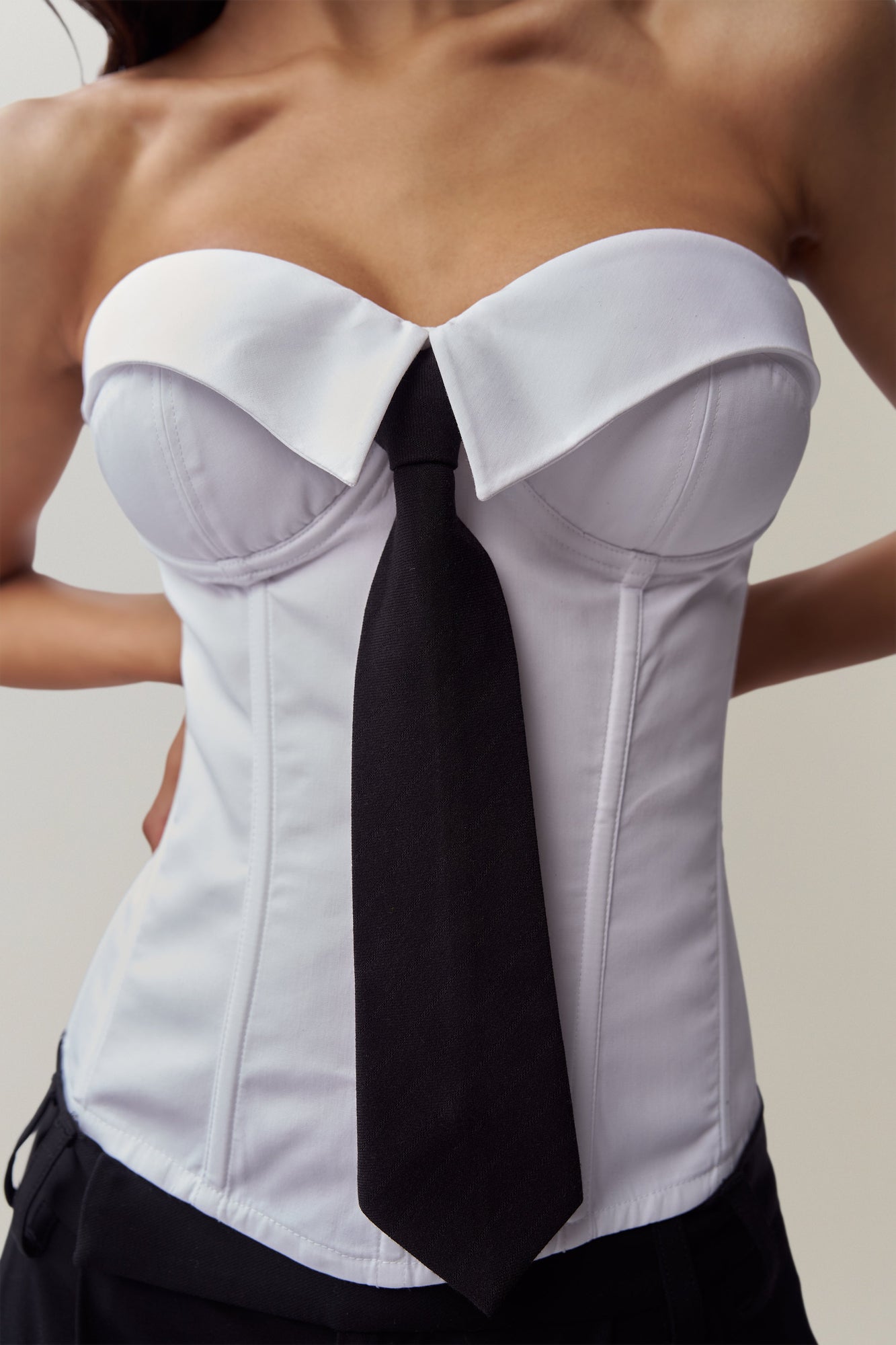 Womens | Chrys Corset | White/Black