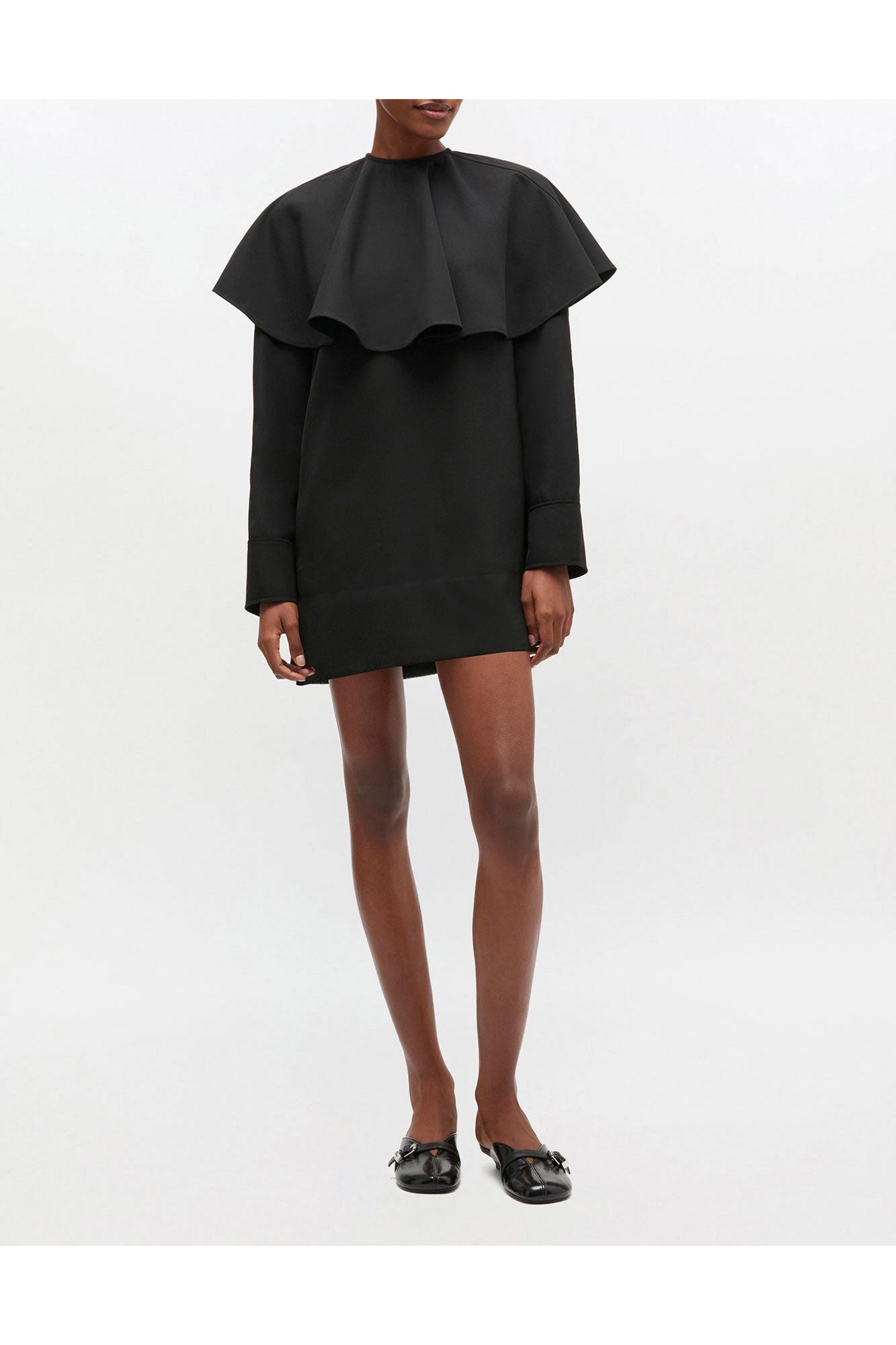 Circle Collar Dress | Black