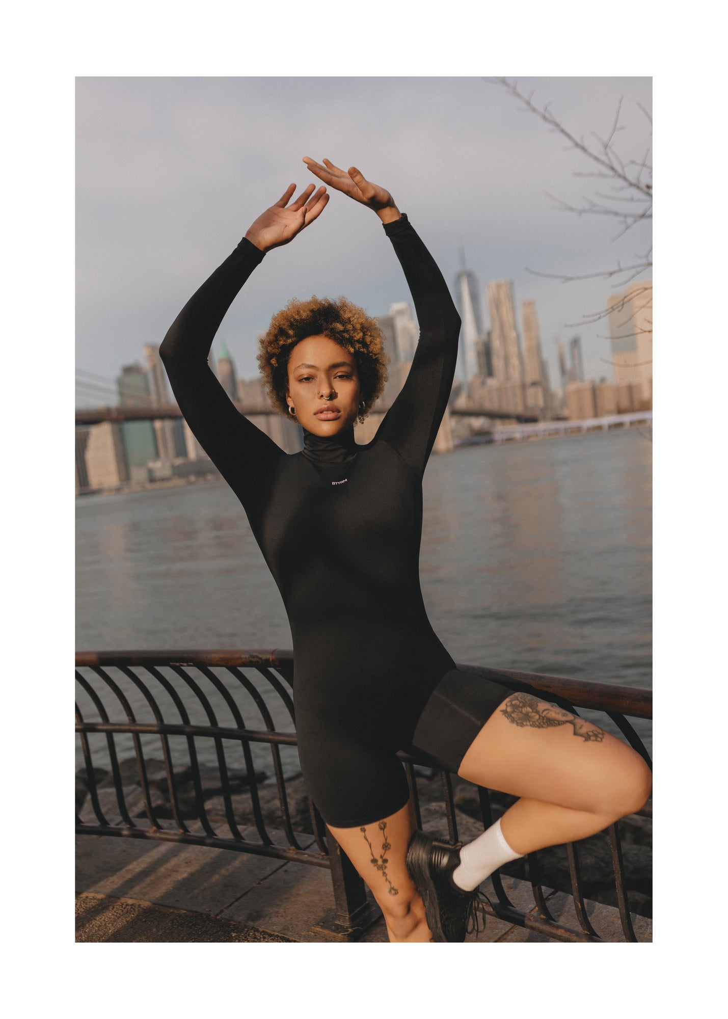 Classic Long Sleeve Romper | Inky Black