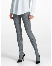 Classic Microfiber Print Tight | Houndstooth Plaid