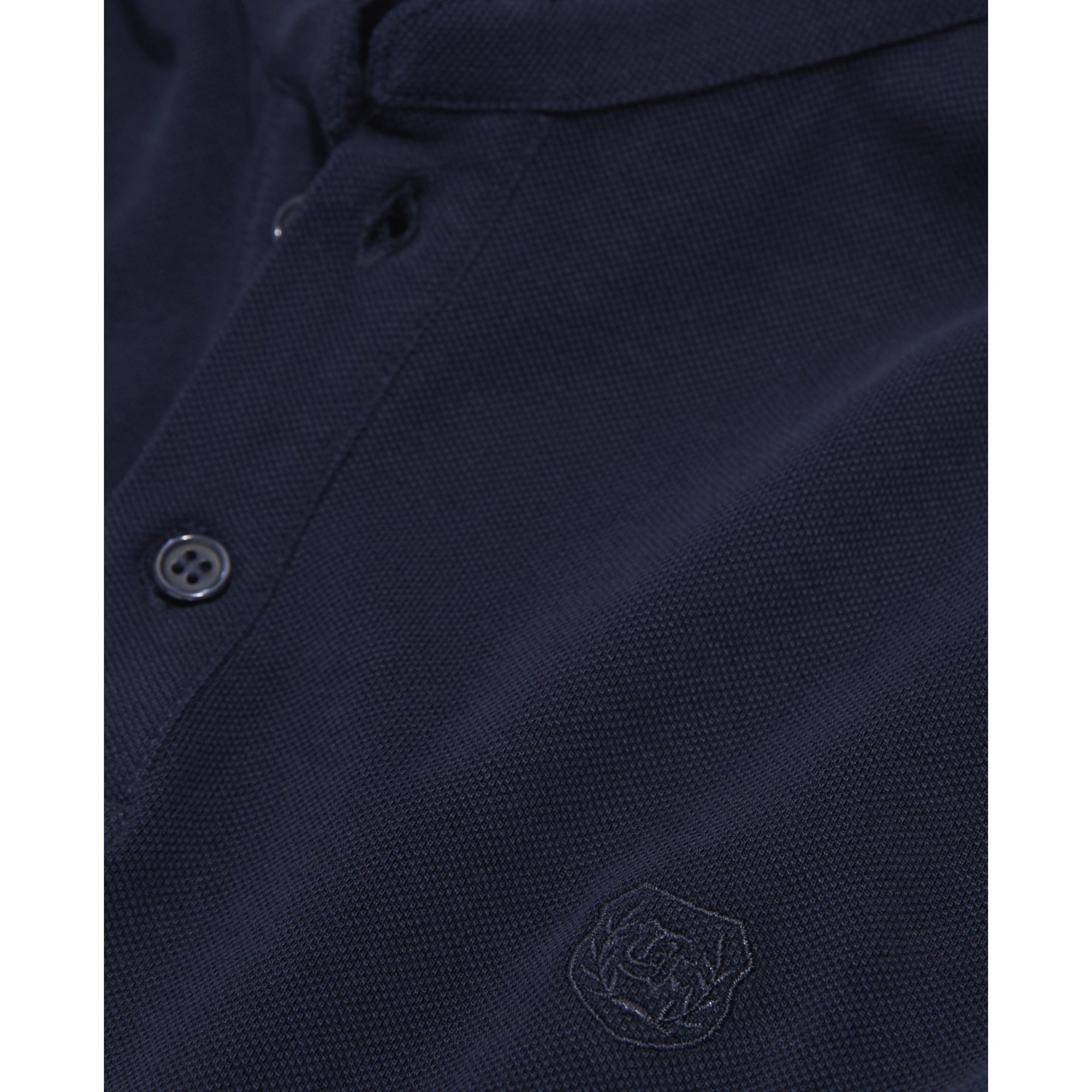 Classic Polo With Officer Collar | Men | Navy