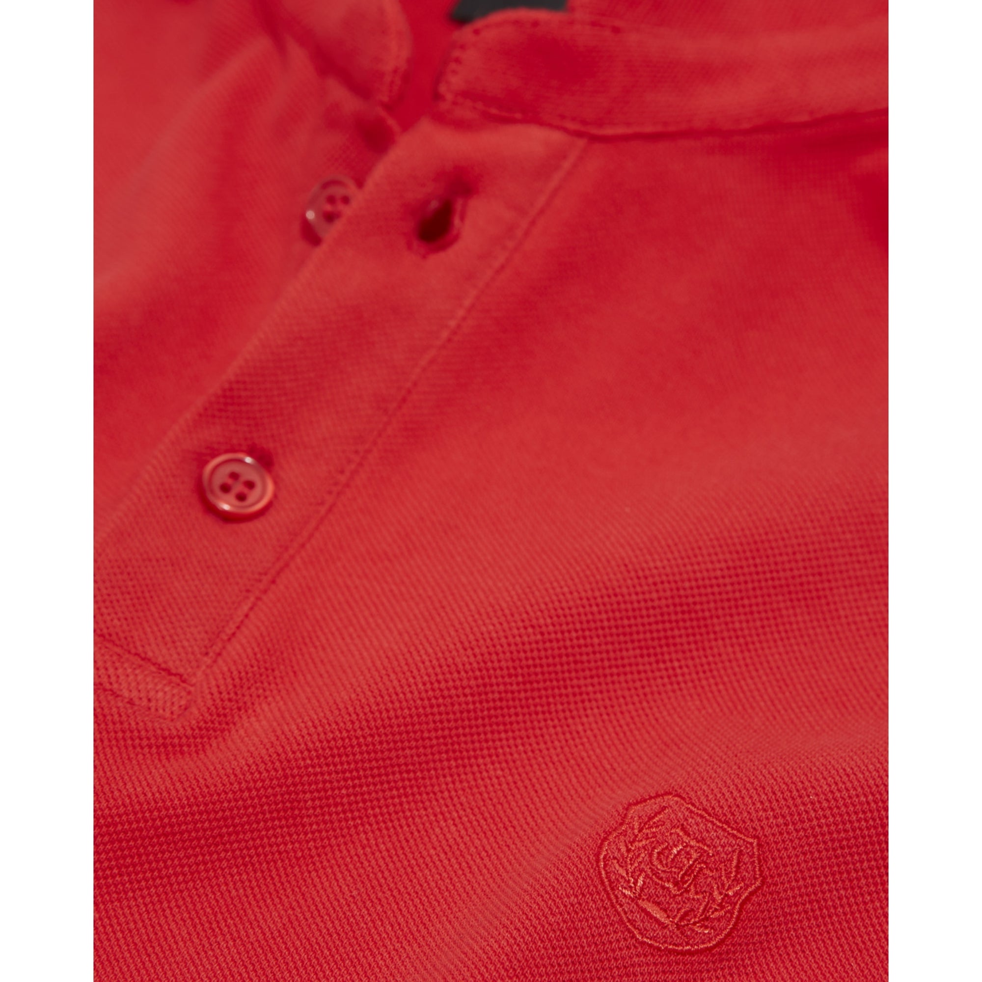 Classic Polo With Officer Collar | Men | Red