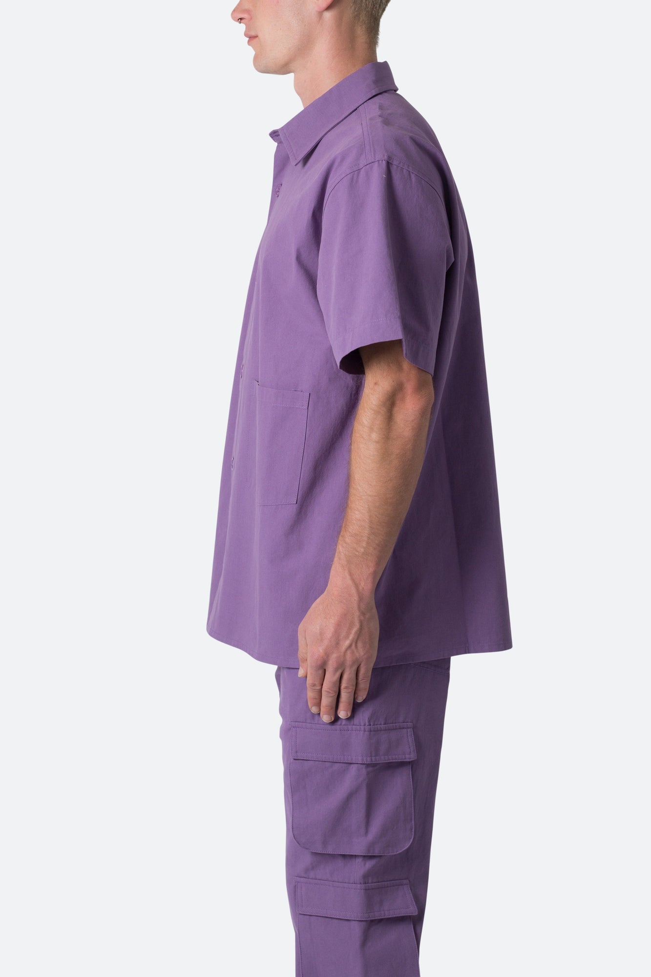 Collared Cargo S x S Shirt | Purple
